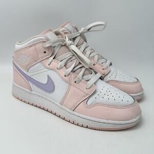NIKE AIR JORDAN 1 MID YOUTH SIZE 5.5 MEDIUM M PINK WASH SNEAKERS FD8780-601